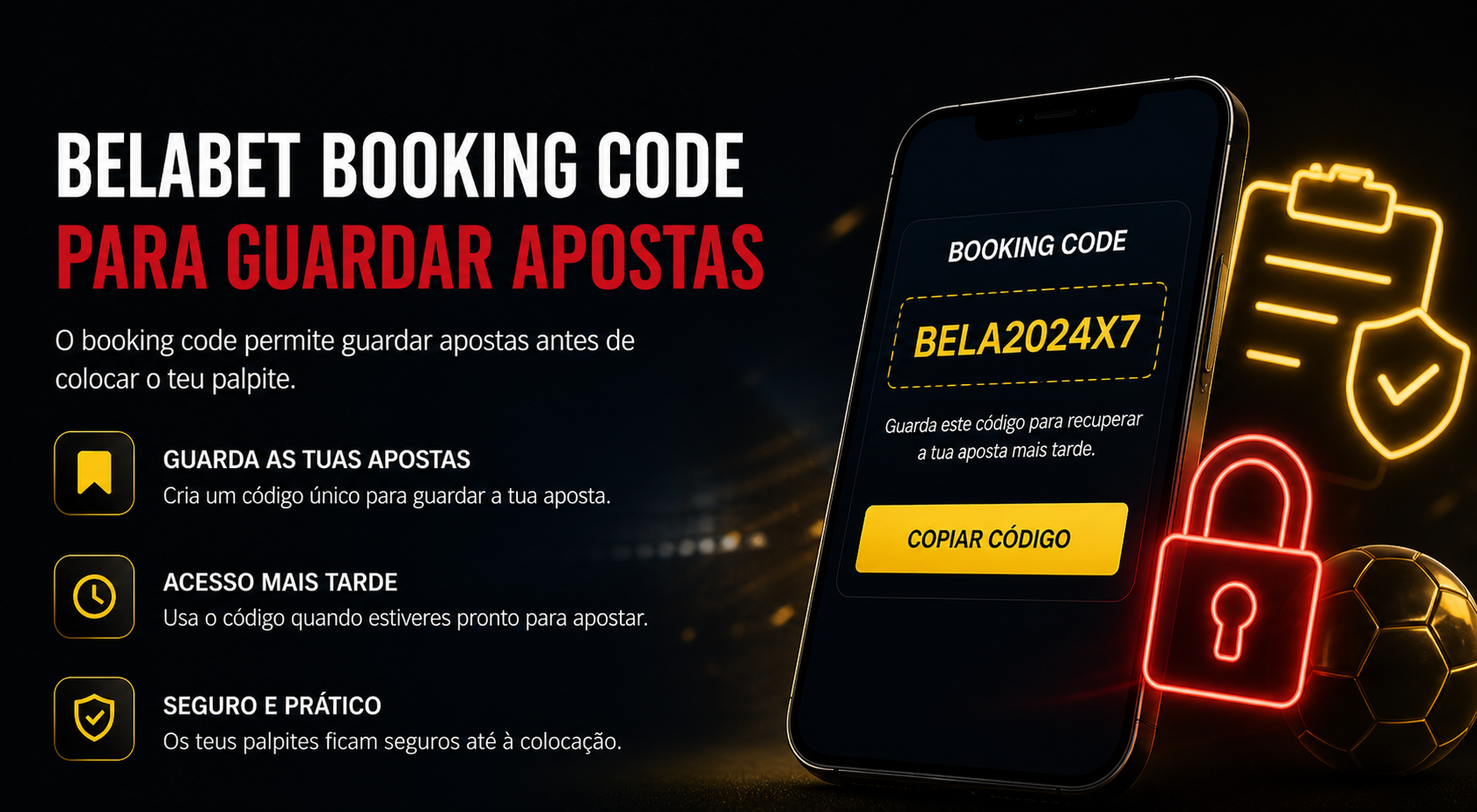 Belabet booking code para guardar apostas